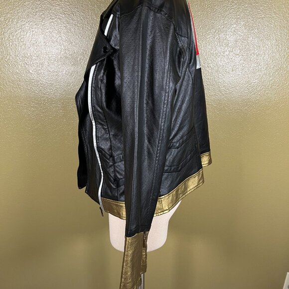 Marvel's Black Widow Jacket Women's Large Her Universe Faux Leather Cosplay 962A - Picture 3 of 9